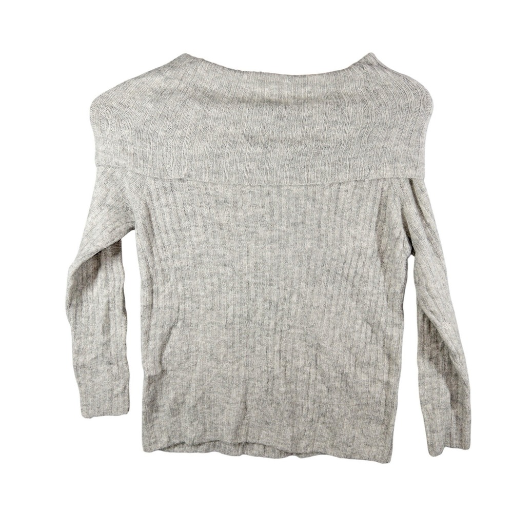 Primark Cable Knit Boat‎ Neck Fold Over Sweater Womens Medium Acrylic Elastane